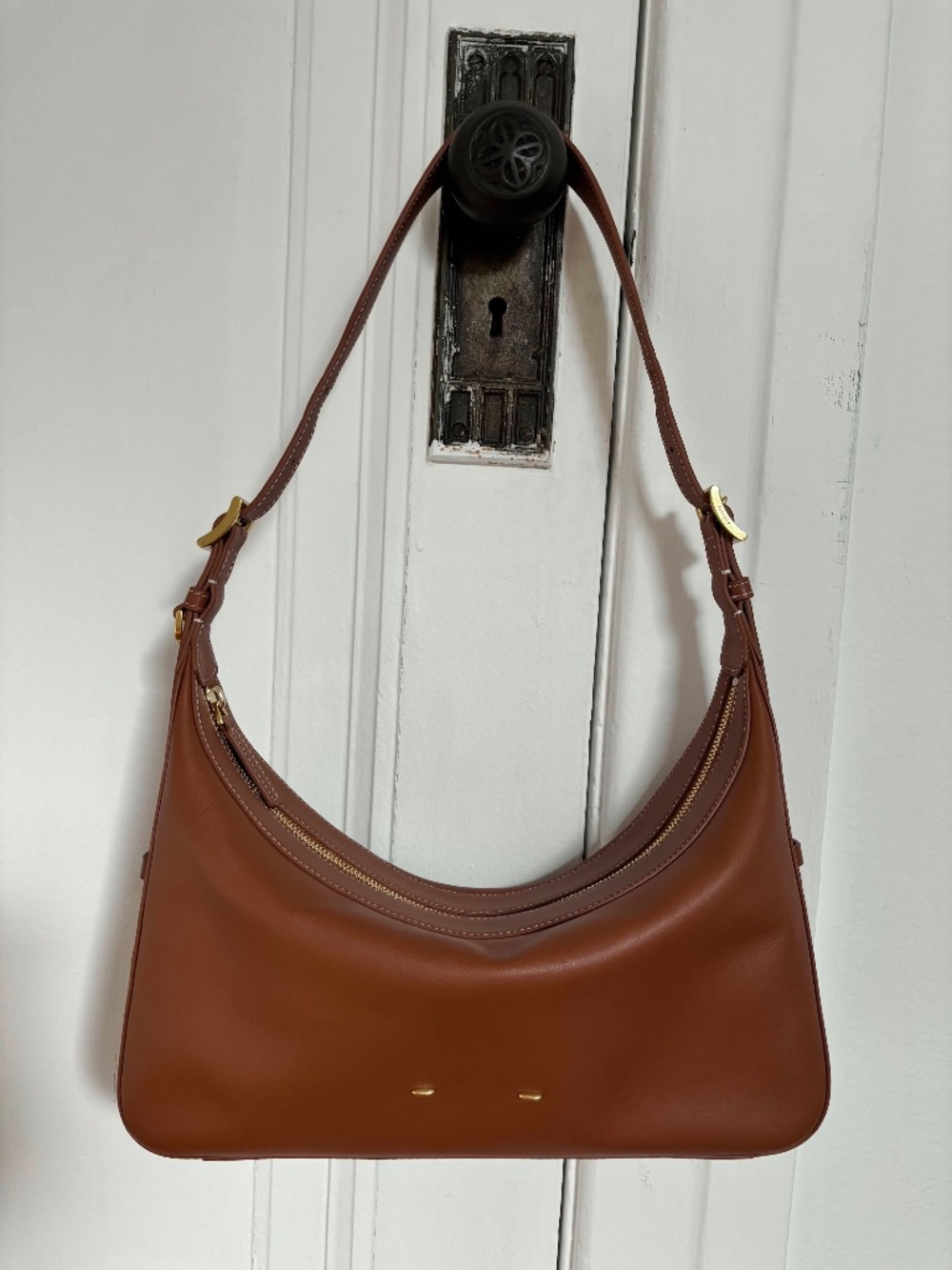 Fabrique Navigli tan nappa leather hobo bag